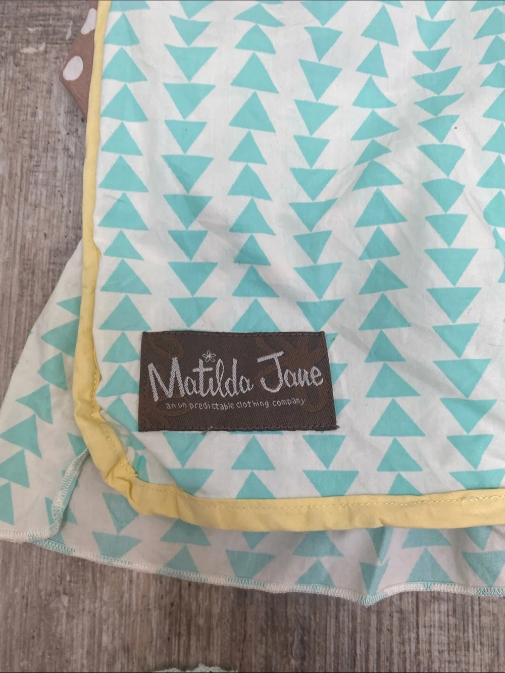 Matilda Jane Brown Polka Dot, Aqua, Pink Floral Layered Pillow Cover